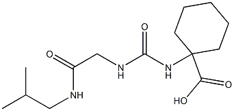 1-[({[2-(isobutylamino)-2-oxoethyl]amino}carbonyl)amino]cyclohexanecarboxylic acid Struktur