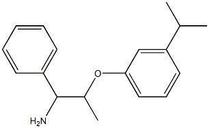 1-[(1-amino-1-phenylpropan-2-yl)oxy]-3-(propan-2-yl)benzene Struktur