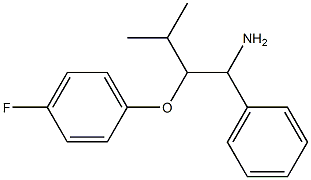 1-[(1-amino-3-methyl-1-phenylbutan-2-yl)oxy]-4-fluorobenzene Struktur