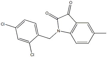 1-[(2,4-dichlorophenyl)methyl]-5-methyl-2,3-dihydro-1H-indole-2,3-dione Struktur