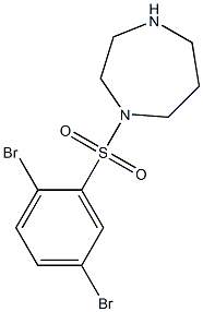 1-[(2,5-dibromobenzene)sulfonyl]-1,4-diazepane Struktur