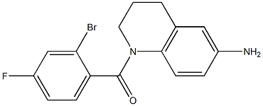 1-[(2-bromo-4-fluorophenyl)carbonyl]-1,2,3,4-tetrahydroquinolin-6-amine Struktur