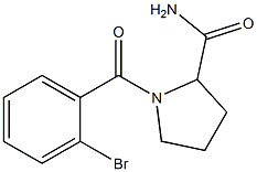 1-[(2-bromophenyl)carbonyl]pyrrolidine-2-carboxamide Struktur