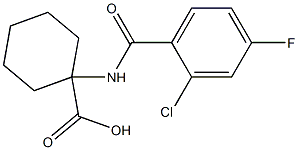 1-[(2-chloro-4-fluorobenzene)amido]cyclohexane-1-carboxylic acid Struktur