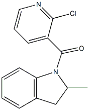 1-[(2-chloropyridin-3-yl)carbonyl]-2-methyl-2,3-dihydro-1H-indole Struktur