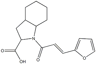 1-[(2E)-3-(2-furyl)prop-2-enoyl]octahydro-1H-indole-2-carboxylic acid Struktur