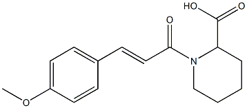 1-[(2E)-3-(4-methoxyphenyl)prop-2-enoyl]piperidine-2-carboxylic acid Struktur