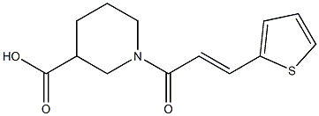 1-[(2E)-3-thien-2-ylprop-2-enoyl]piperidine-3-carboxylic acid Struktur