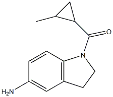 1-[(2-methylcyclopropyl)carbonyl]-2,3-dihydro-1H-indol-5-amine Struktur