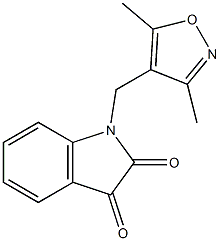 1-[(3,5-dimethyl-1,2-oxazol-4-yl)methyl]-2,3-dihydro-1H-indole-2,3-dione Struktur