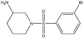 1-[(3-bromobenzene)sulfonyl]piperidin-3-amine Struktur