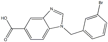 1-[(3-bromophenyl)methyl]-1H-1,3-benzodiazole-5-carboxylic acid Struktur