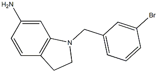 1-[(3-bromophenyl)methyl]-2,3-dihydro-1H-indol-6-amine Struktur