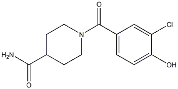 1-[(3-chloro-4-hydroxyphenyl)carbonyl]piperidine-4-carboxamide Struktur