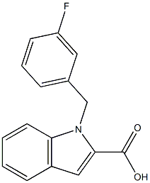 1-[(3-fluorophenyl)methyl]-1H-indole-2-carboxylic acid Struktur