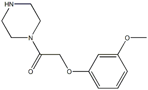 1-[(3-methoxyphenoxy)acetyl]piperazine Struktur