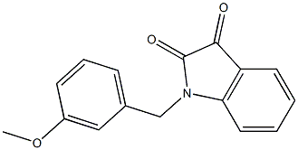 1-[(3-methoxyphenyl)methyl]-2,3-dihydro-1H-indole-2,3-dione Struktur