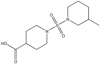 1-[(3-methylpiperidine-1-)sulfonyl]piperidine-4-carboxylic acid Struktur