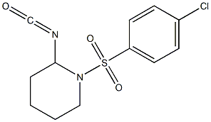 1-[(4-chlorobenzene)sulfonyl]-2-isocyanatopiperidine Struktur