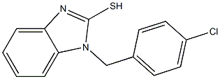 1-[(4-chlorophenyl)methyl]-1H-1,3-benzodiazole-2-thiol Struktur