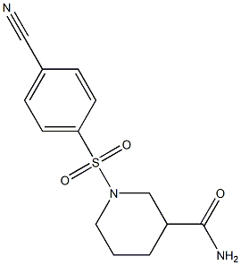 1-[(4-cyanophenyl)sulfonyl]piperidine-3-carboxamide Struktur