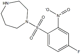 1-[(4-fluoro-2-nitrobenzene)sulfonyl]-1,4-diazepane Struktur