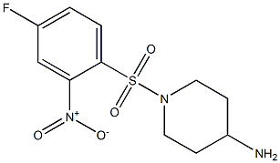 1-[(4-fluoro-2-nitrobenzene)sulfonyl]piperidin-4-amine Struktur