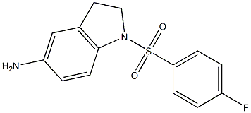 1-[(4-fluorobenzene)sulfonyl]-2,3-dihydro-1H-indol-5-amine Struktur