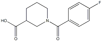 1-[(4-fluorophenyl)carbonyl]piperidine-3-carboxylic acid Struktur