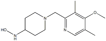 1-[(4-methoxy-3,5-dimethylpyridin-2-yl)methyl]piperidine-4-hydroxylamine Struktur