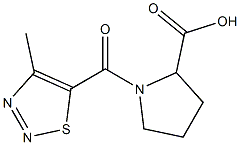 1-[(4-methyl-1,2,3-thiadiazol-5-yl)carbonyl]pyrrolidine-2-carboxylic acid Struktur