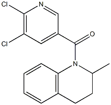 1-[(5,6-dichloropyridin-3-yl)carbonyl]-2-methyl-1,2,3,4-tetrahydroquinoline Struktur