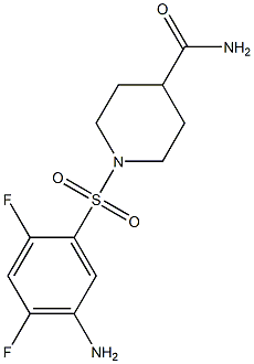 1-[(5-amino-2,4-difluorobenzene)sulfonyl]piperidine-4-carboxamide Struktur