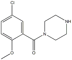 1-[(5-chloro-2-methoxyphenyl)carbonyl]piperazine Struktur