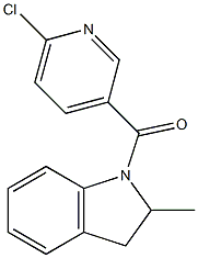 1-[(6-chloropyridin-3-yl)carbonyl]-2-methyl-2,3-dihydro-1H-indole Struktur