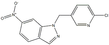 1-[(6-chloropyridin-3-yl)methyl]-6-nitro-1H-indazole Struktur