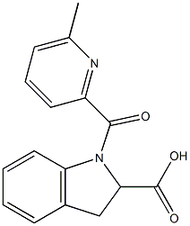 1-[(6-methylpyridin-2-yl)carbonyl]-2,3-dihydro-1H-indole-2-carboxylic acid Struktur