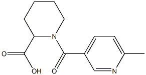 1-[(6-methylpyridin-3-yl)carbonyl]piperidine-2-carboxylic acid Struktur