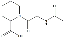 1-[(acetylamino)acetyl]piperidine-2-carboxylic acid Struktur