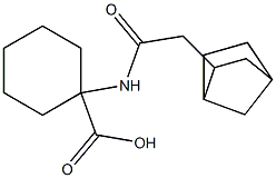 1-[(bicyclo[2.2.1]hept-2-ylacetyl)amino]cyclohexanecarboxylic acid Struktur