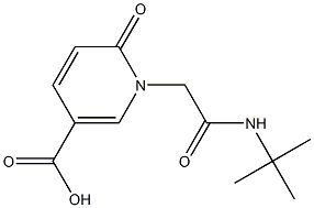 1-[(tert-butylcarbamoyl)methyl]-6-oxo-1,6-dihydropyridine-3-carboxylic acid Struktur