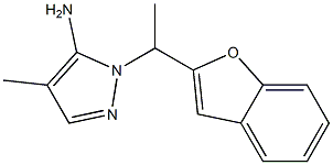 1-[1-(1-benzofuran-2-yl)ethyl]-4-methyl-1H-pyrazol-5-amine Struktur