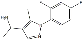 1-[1-(2,4-difluorophenyl)-5-methyl-1H-pyrazol-4-yl]ethan-1-amine Struktur