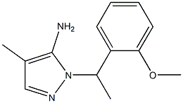 1-[1-(2-methoxyphenyl)ethyl]-4-methyl-1H-pyrazol-5-amine Struktur