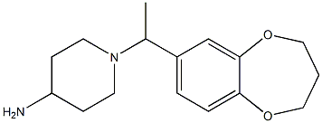 1-[1-(3,4-dihydro-2H-1,5-benzodioxepin-7-yl)ethyl]piperidin-4-amine Struktur