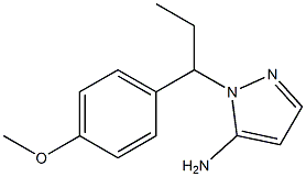 1-[1-(4-methoxyphenyl)propyl]-1H-pyrazol-5-amine Struktur