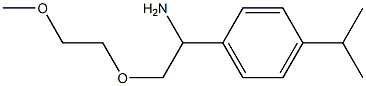 1-[1-amino-2-(2-methoxyethoxy)ethyl]-4-(propan-2-yl)benzene Struktur