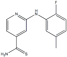 2-[(2-fluoro-5-methylphenyl)amino]pyridine-4-carbothioamide Struktur