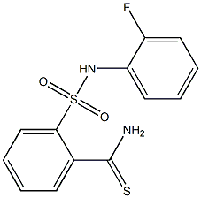 2-[(2-fluorophenyl)sulfamoyl]benzene-1-carbothioamide Struktur