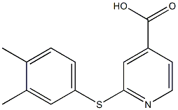 2-[(3,4-dimethylphenyl)sulfanyl]pyridine-4-carboxylic acid Struktur